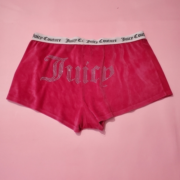Juicy Couture Other - Juicy Couture Rhinestone Bling Velor Sleep Shorts